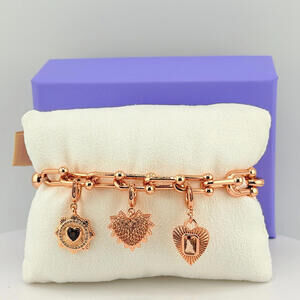 Bomb Party Charmelier Charm Bracelet BR57200 "Heart Of Light" on Rose Gold